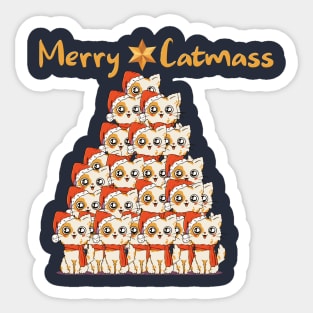 Merry Catmas Sticker